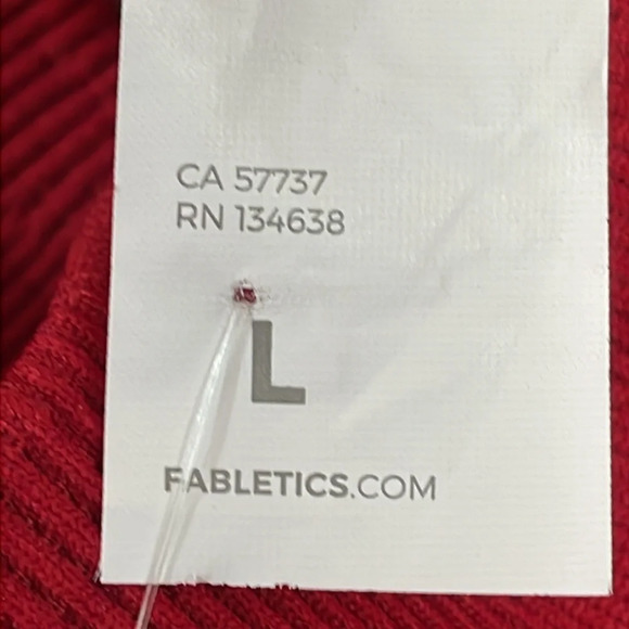 NWT Fabletics High Waisted Seamless Fair Isle Legging Red White L - Picture 14 of 16